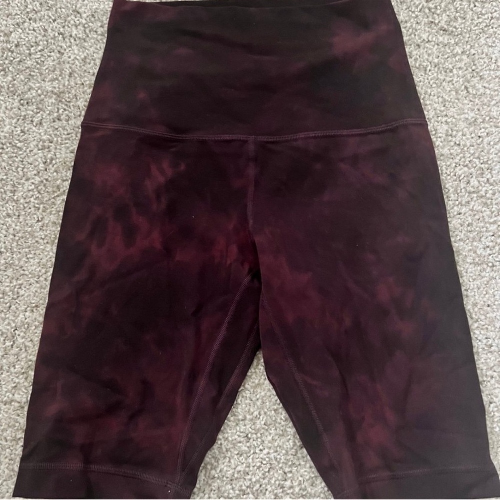 Lululemon Align Super High Rise Short Diamond Dye *10" Diamond Dye Cassis Black